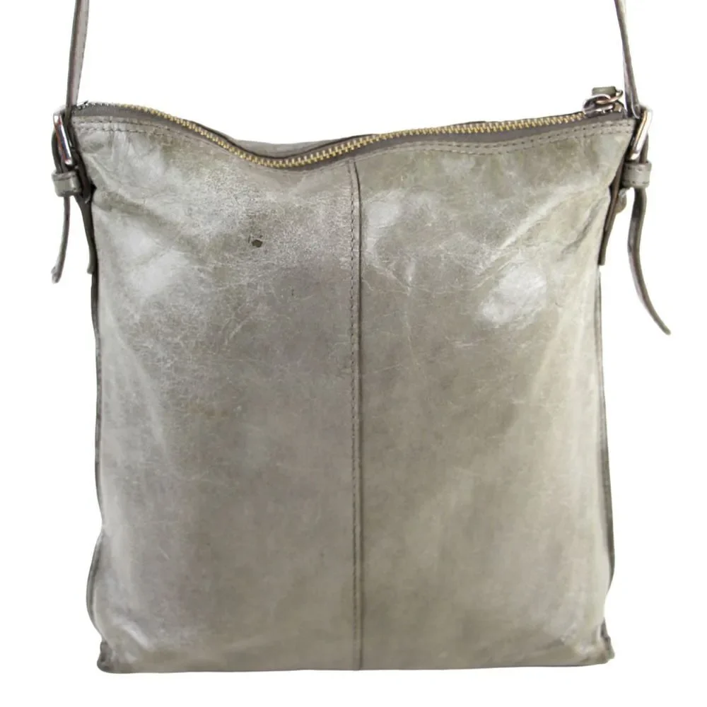 Hobo International CHALKY GREEN GRAY GENUINE LEATHER SHOULDER BAG HANDBAG PURSE